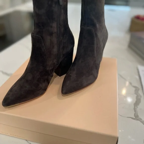 Loeffler Randall Brown Suede Isla Bootie - Picture 2 of 14